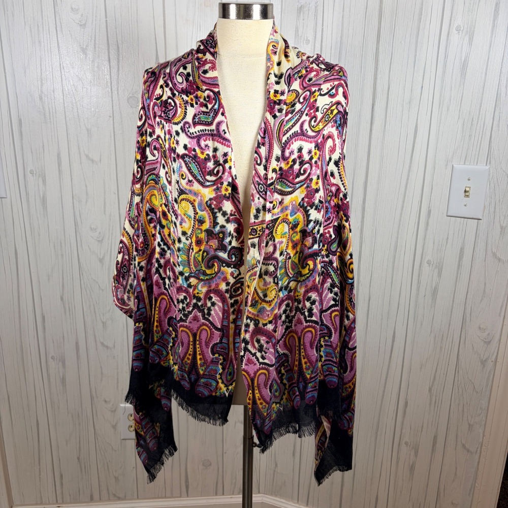 SHIRALEAH Made in India Colorful Paisley Wrap/Scarf